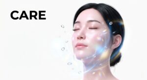 시술 후 케어를 받는 평온한 모습의 모델